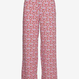 Pink Floral Cotton Pants